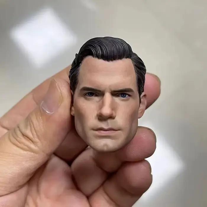 Tête sculptée en PVC de soldat masculin, échelle 1/6, Henry Cavill, compatible avec le corps d'une f