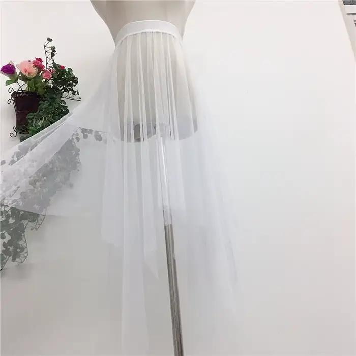 Jupe plissée en maille transparente pour femmes, Tutu en Tulle, taille haute, longue jupe noire irré