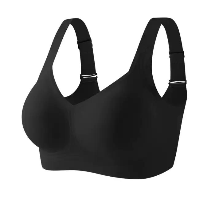Soutien-gorge sans fil ajustable style débardeur push-up pour femme, lingerie grande taille anti-aff