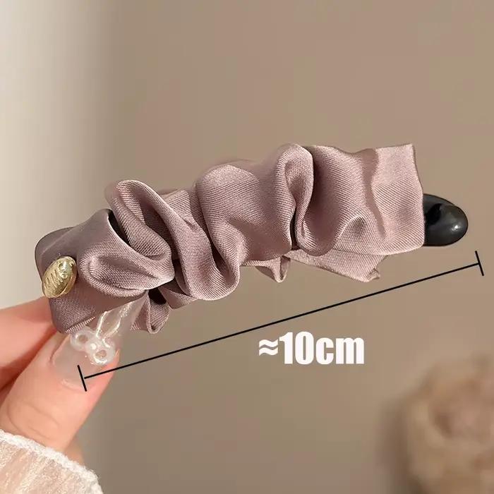 Pince à cheveux banane en Satin pliable, style coréen élégant, solide, pour femmes et filles, orneme