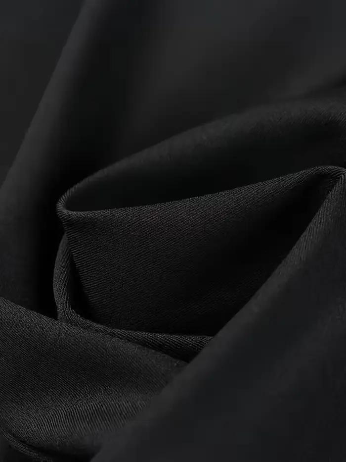 Pantalon droit taille haute pour femme, extensible, noir uni, élégant et essentiel pour le bureau, s