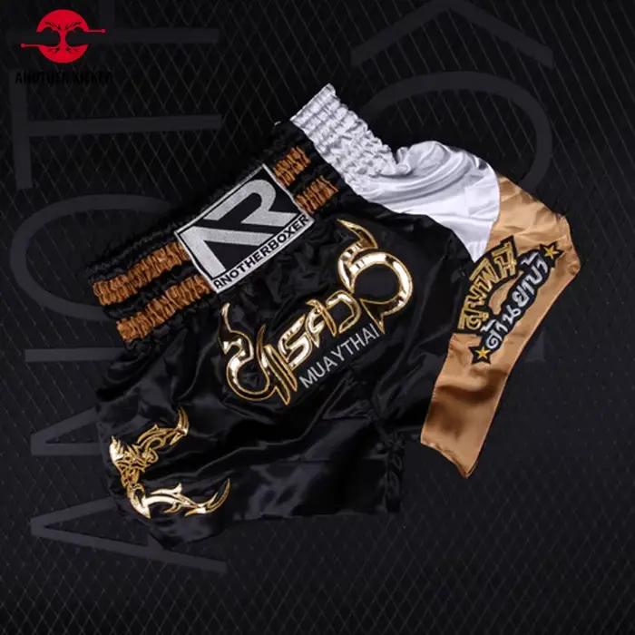 Short de boxe thaïlandais pour hommes, short d'entraînement de compétition Muay Thai pour femmes et