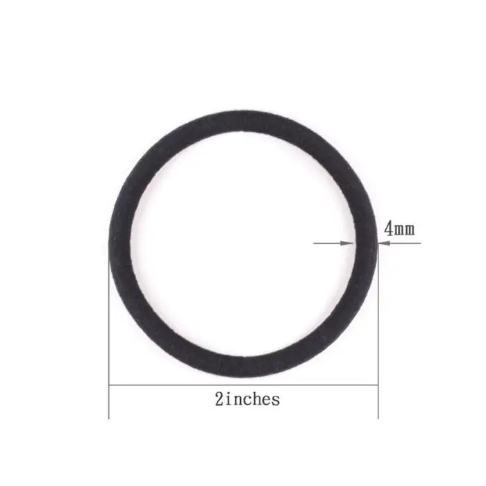 10/50pcs 4mm mélange couleur noir aucun dommage élastiques cheveux cravates bandes ligues queue de p
