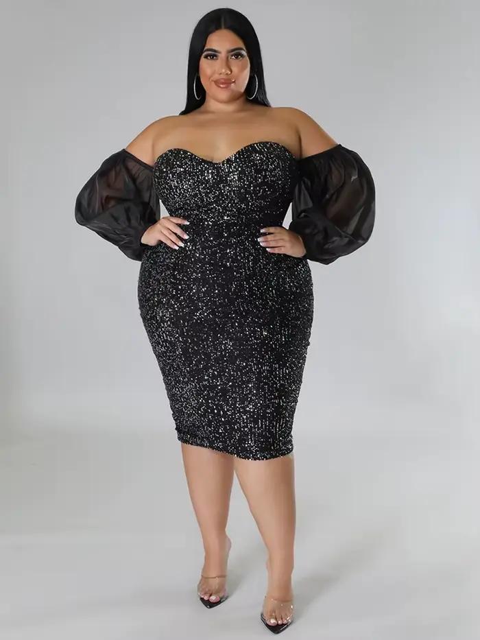Robe de soirée de luxe pour femmes, tenue d'anniversaire, de noël, sans bretelles, épaules dénudées,