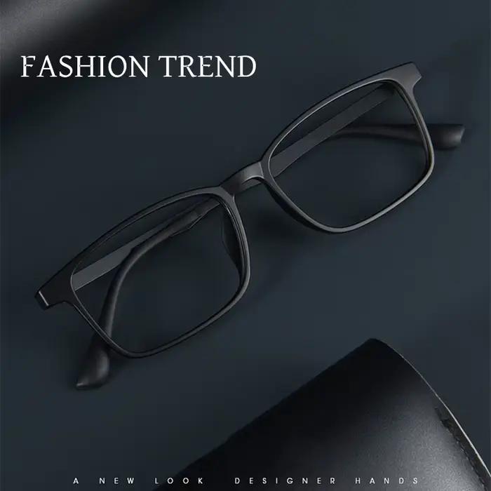 Lunettes d'affaires rétro grand carré TR90 en titane pour hommes, monture de Prescription optique po