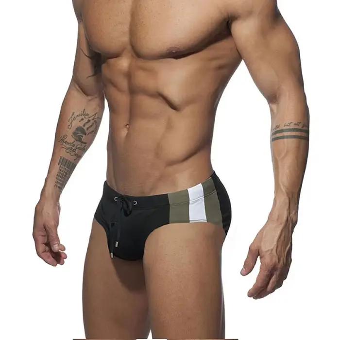 Slip de bain de marque pour hommes, taille basse, maillot de bain court, pantalon de plage, costume