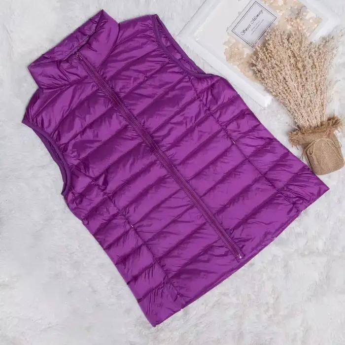 Automne hiver ultra-léger femmes doudoune veste sans manches duvet de canard blanc gilet chaud mante