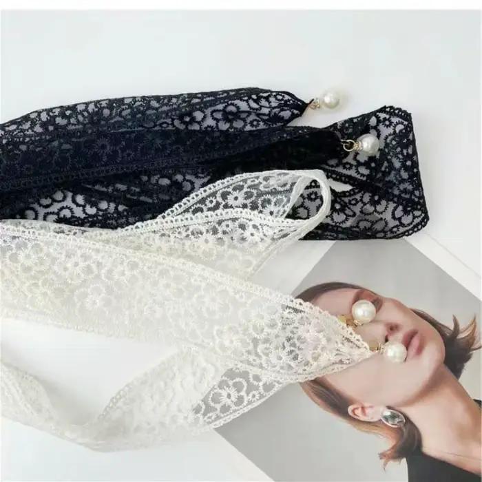 Ceintures de taille en dentelle décoratives pour femmes, élégantes, avec pendentif en perles, access