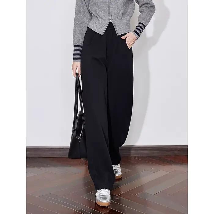 TOYOUTH femmes polaire pantalon de survêtement décontracté 2024 automne et hiver nouvelle taille éla