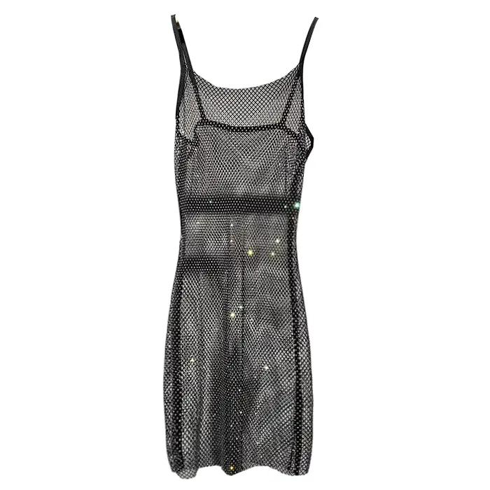 Bunduextrêmes-Robe Mi-Longue Sexy et Slim pour Femme, Diamant Brcorporelle, Clip, Sac de Tempérament