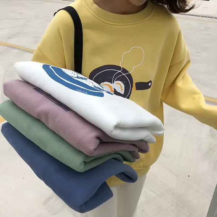 Sweat-shirt à manches longues PVD pour femmes, pulls de style preppy, haut sans chapeau, sweats à ca