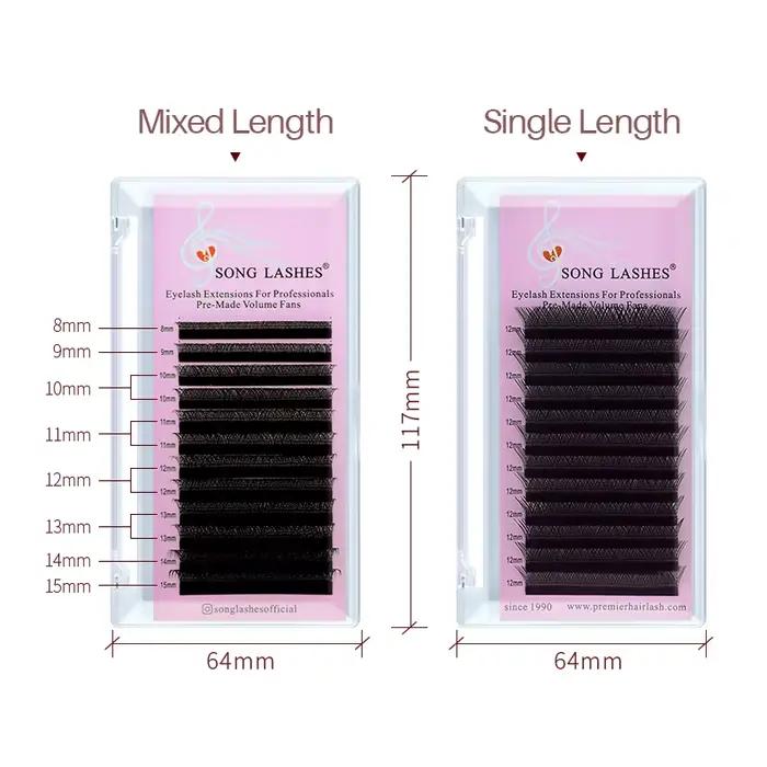 SONG LASHES Y forme ventilateurs préfabriqués Extensions de cils pour Salon cils individuels C D DD