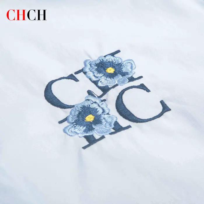 Chemise Simple pour femmes, Design d'épissure, broderie de fleurs, élégante et polyvalente, hauts ra