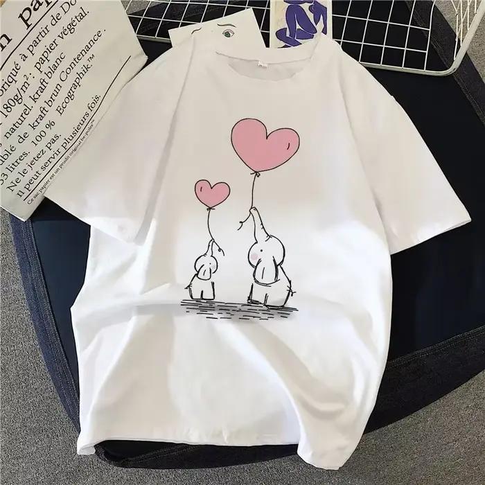 Années 90 graphique Rock Top t-shirts femme Simple brosse dessin chat T-shirt Harajuku Vintage T-shi