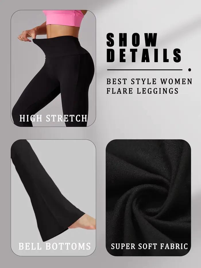 Pantalon évasé taille haute Super doux pour femmes, Leggings de contrôle du ventre, bas de cloche do