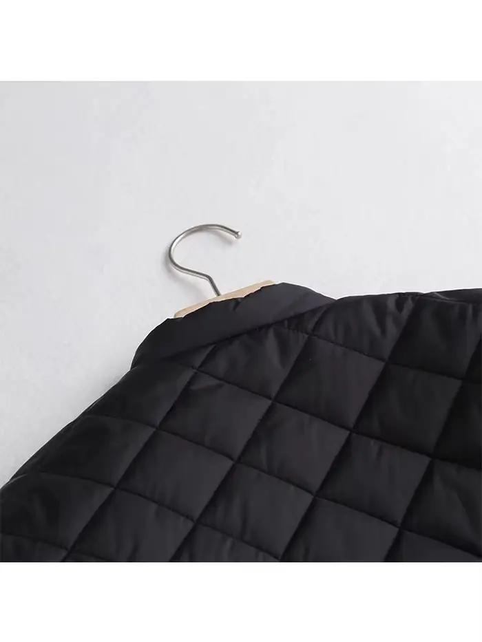 YENKYE – veste de vol matelassée surdimensionnée pour femme, manteau d'extérieur Vintage noir à manc