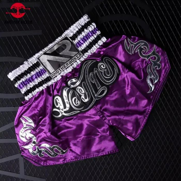 Short de boxe thaïlandais pour hommes, short d'entraînement de compétition Muay Thai pour femmes et