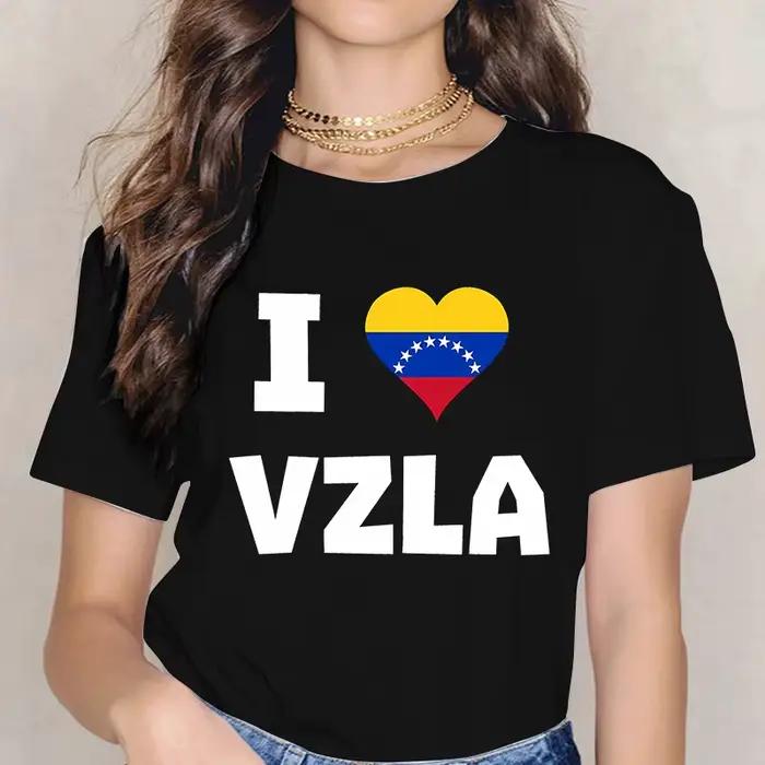 Femmes été imprimé T-shirt Venezuela Mange gothique T-shirt drôle graphique Y2k T-shirt 90s esthétiq