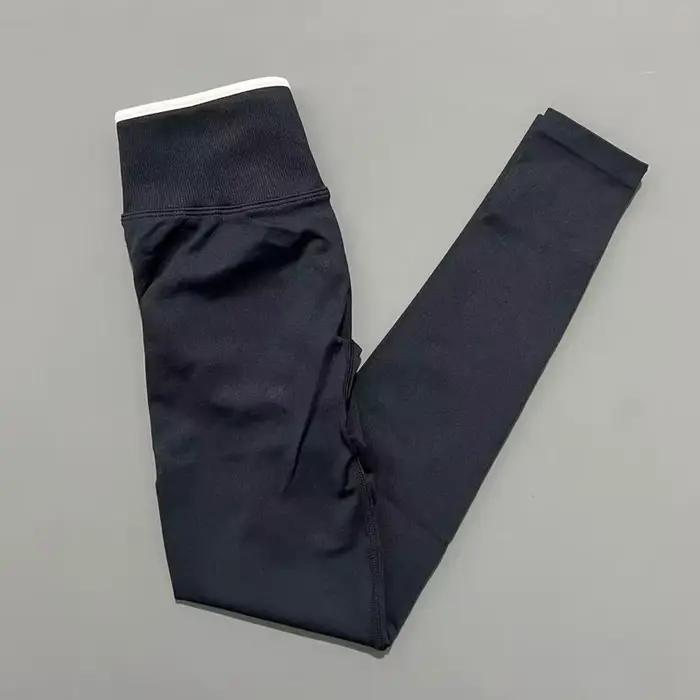 Leggings de yoga taille haute sans couture pour femme, effet ventre plat, extensibles, doux, confort