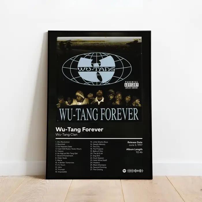 Affiche imprimée W-Wu-T-Tang Clan 36 chambres, couverture d'album de musique, tableau d'art mural, p
