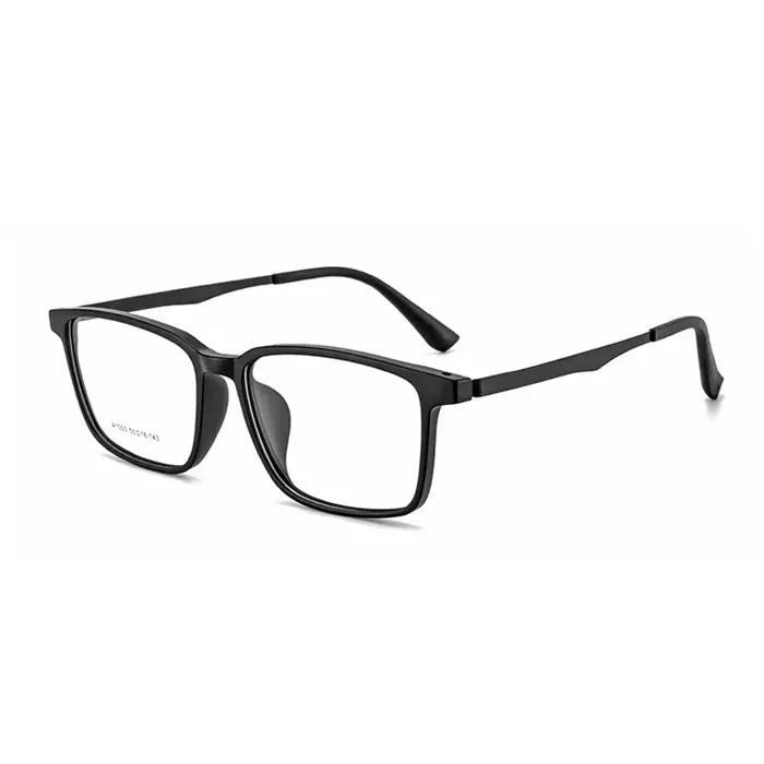 Lunettes d'affaires rétro grand carré TR90 en titane pour hommes, monture de Prescription optique po