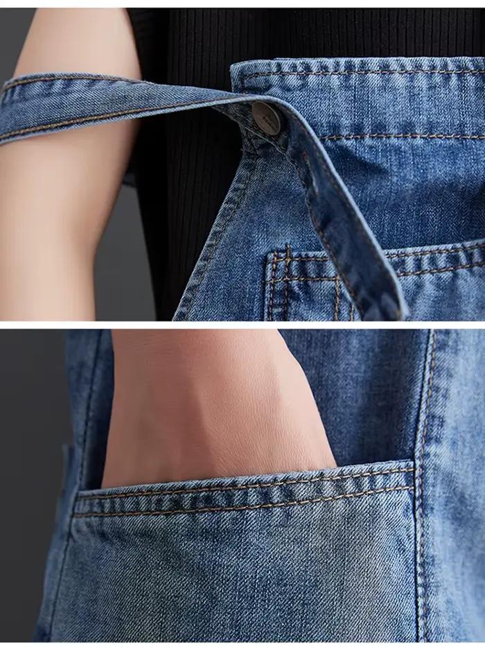 Printemps été Jean combinaisons courtes femmes décontracté Streetwear ample jambe large Shorts Denim
