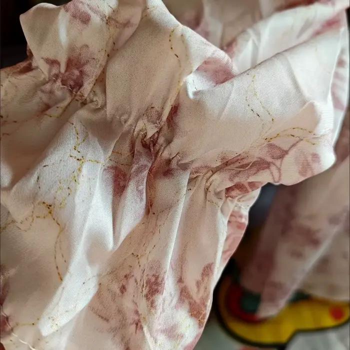 Robe mi-longue à manches longues pour femmes, douce princesse, imprimé Floral, taille flatteuse, nœu