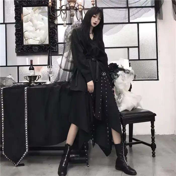 Jupe Steampunk gothique vintage victorienne pour femmes, jupe de fête pouvez-vous psy Hiphelicopter