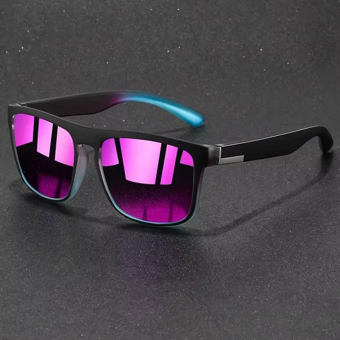 Lunettes de soleil sport carrées vintage tendance pour hommes et femmes, idéales pour la pêche et la