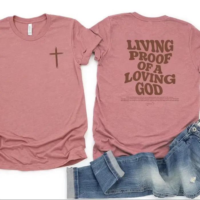 T-Shirt chrétien esthétique, vêtements chrétiens, marron, jésus, tendance, Streetwear, chemises vers