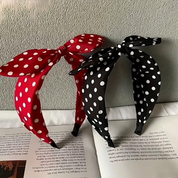 1 pièce, nouveau bandeau rouge vintage pour femme; Bandeau à nœud polyvalent avec bord large ; Acces