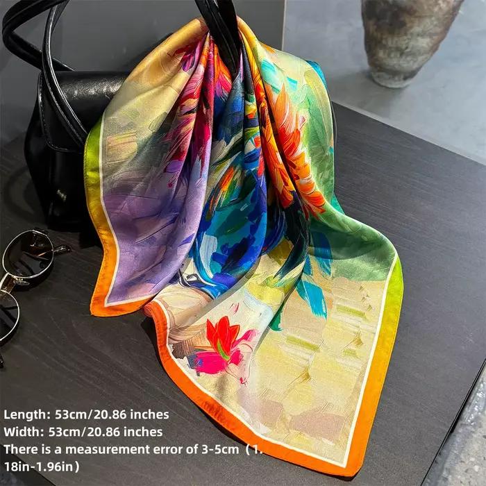 2025 mode 100% véritable foulard en soie 53cm carré Bandelet femmes soie tempérament petite écharpe