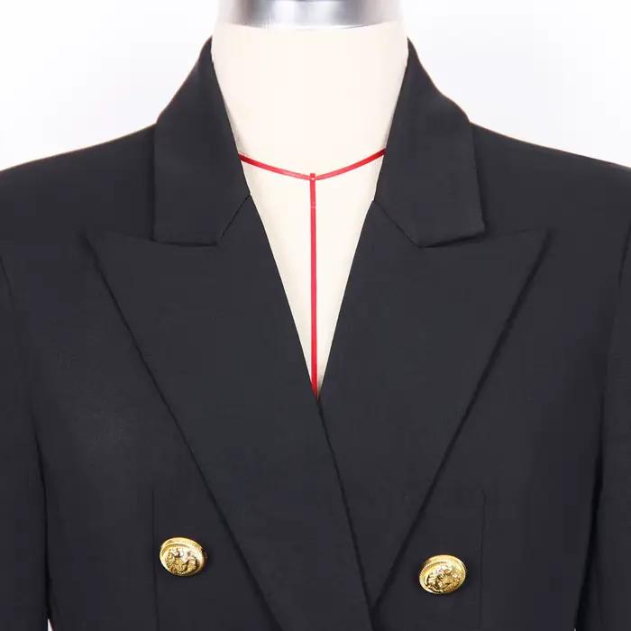 S-XXL trois couleurs 2023 mode nouveau solide Double boutonnage élégant Style CommPiedmont décontrac