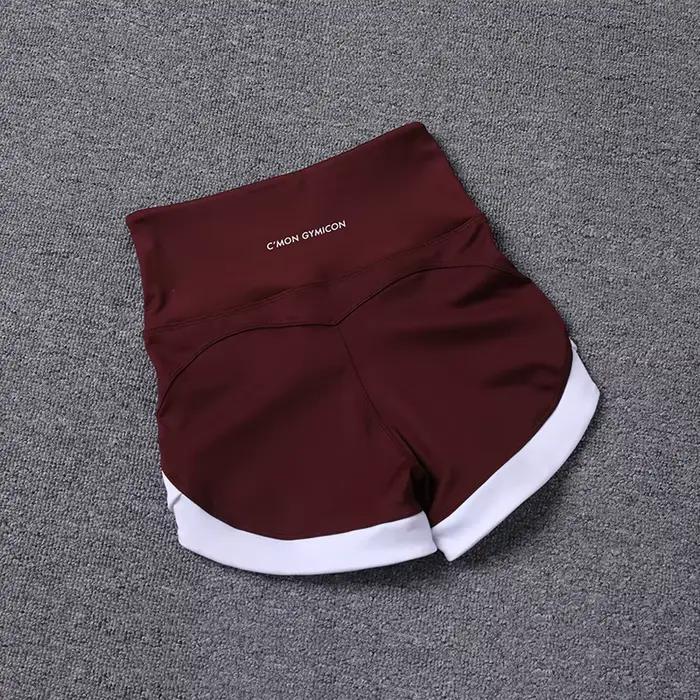 Short de sport taille haute pour les abonnés aux documents, pantalon de yoga serré, élastique, pêche