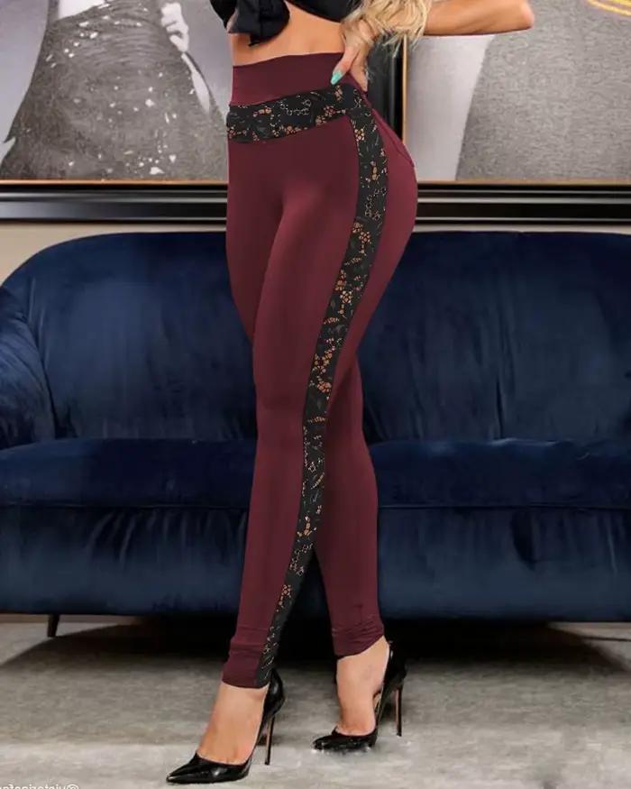 Pantalon de Yoga ample pour femmes, Legging en dentelle, Sexy, Crochet, travail rapide, Fitness, Spo
