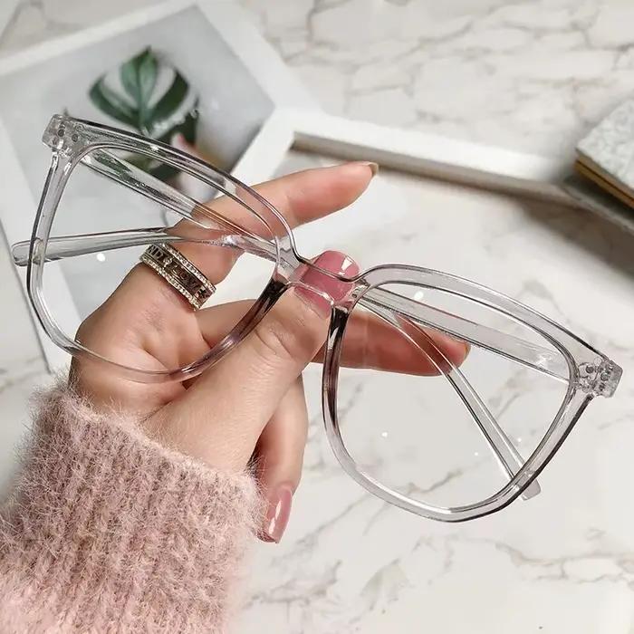 Lunettes anti-lumière bleue pour femmes, avec monture de lunettes régulière, finition rétro, monture