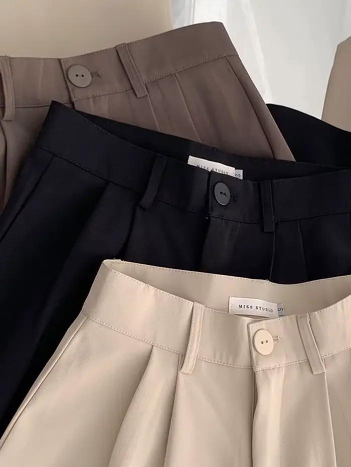 JMPRS taille haute femmes costume pantalon automne droit bureau dames mode coréenne pantalon décontr