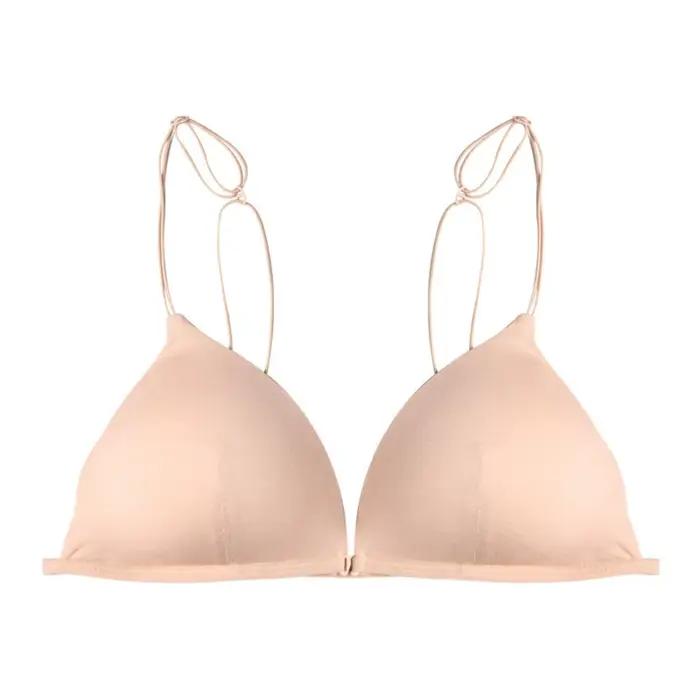 Soutiens-gorge triangulaires tendance pour femmes, à fines bretelles, push-up, style français, linge