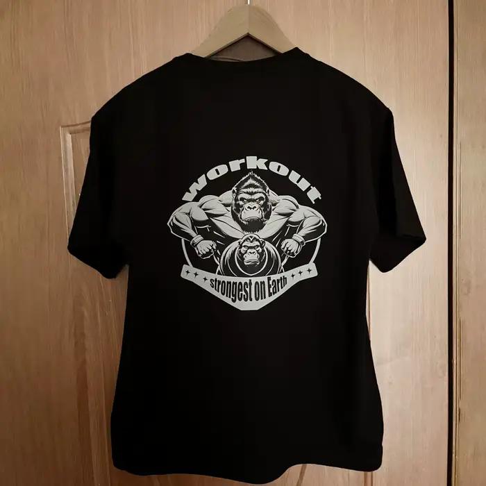 Gym Sport t-shirt hommes coton à manches courtes haut homme entraînement musculation t-shirt