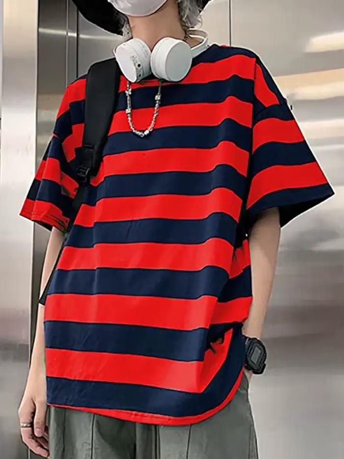 T-shirt à manches courtes pour femmes, Streetwear, Harajuku, surdimensionné, décontracté, coréen, am