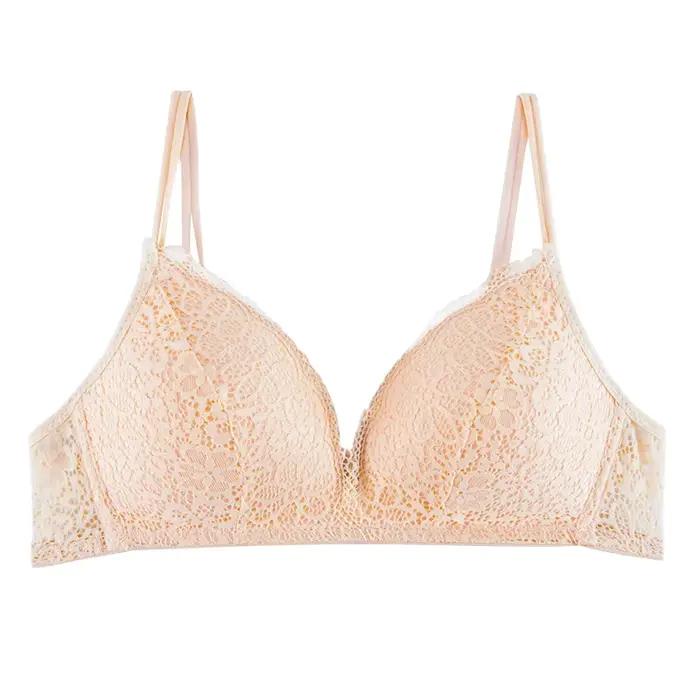 Soutien-gorge sexy en dentelle florale pour femmes, sous-vêtements féminins, bralette sans fil, bonn