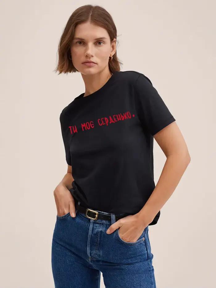 Dlife Fold-T-shirt cool à manches tombantes pour femmes, t-shirt en coton imprimé simple et décontra