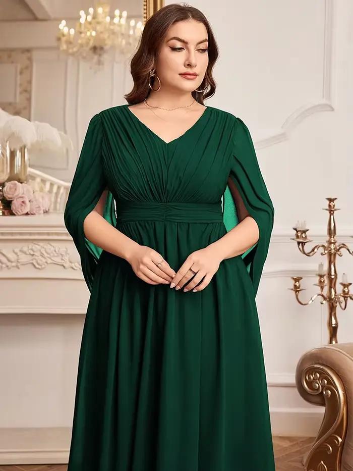 TOLEEN-Robes monochromes à col en V pour femmes, ceinture ornée, luxe, élégant, soirée, Rh, fête, de