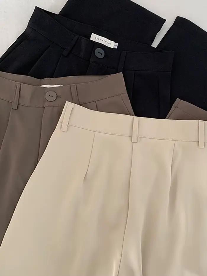 JMPRS taille haute femmes costume pantalon automne droit bureau dames mode coréenne pantalon décontr