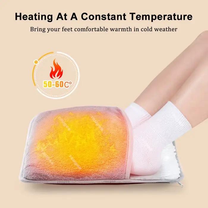Chauffe-pieds USB chauffe-pieds thermique coussin chauffant doux en peluche couvre-pied chaud chauffage électrique chauffe-pieds pour la maison chambre
