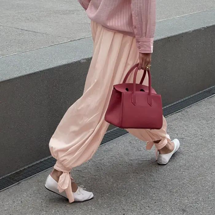 Pantalon Bloomer pour femme, jambes larges, taille nouée, ample, Streetwear, vêtements pour femmes, automne 2025