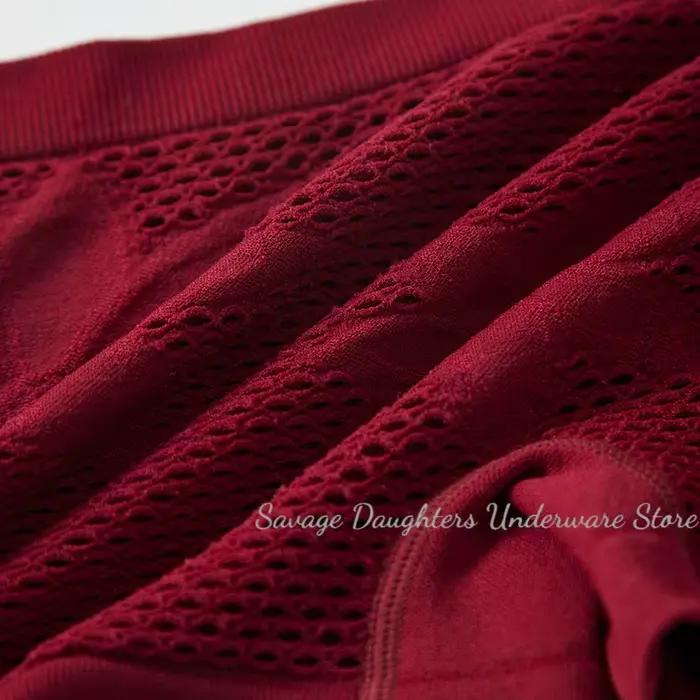 Culottes à motif étoile pour femmes, sous-vêtements sans couture, dentelle ajourée, boxers respirants, lingerie confortable, shorty sport