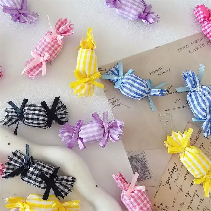Barbe à papa remplie de tissu, bricolage, fille mignonne, vêtements faits à la main, cadre photo, épingles à cheveux, accessoires conseillers doux, 10 pièces