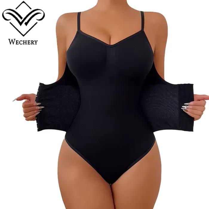 Combinaison amincissante Wechery pour femme avec crochets, réducteur de corps, ventre plat, gaine de taille, vêtements de mise en forme