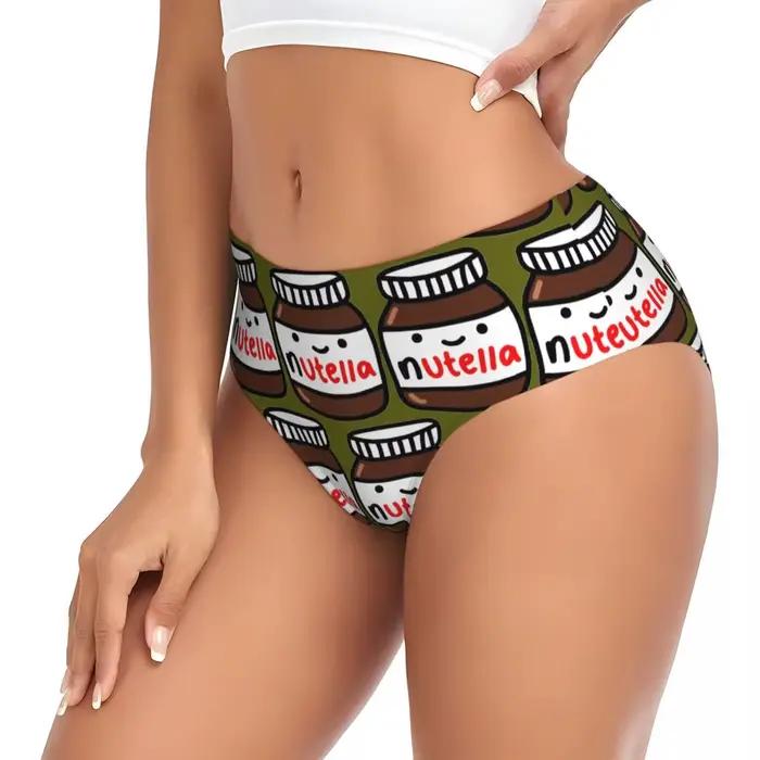 Slip Nutella personnalisé, slip confortable pour femmes, sous-vêtements respirants